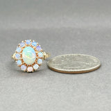 Estate 10K Y Gold White Opal Ring