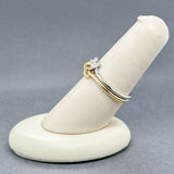Estate 18K TT Gold 0.04ctw K/I1 Diamond Knot Ring