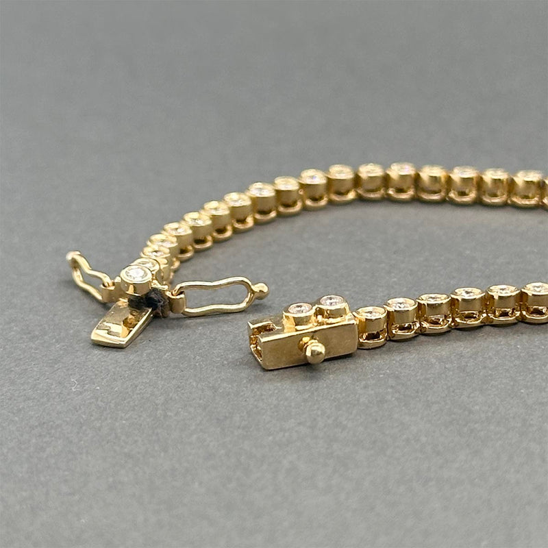 Estate 18K Y Gold 2.04ctw Sapphire & Diamond Evil Eye Bracelet