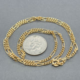 Estate 18K Y Gold 2.7mm 24” Figaro Chain