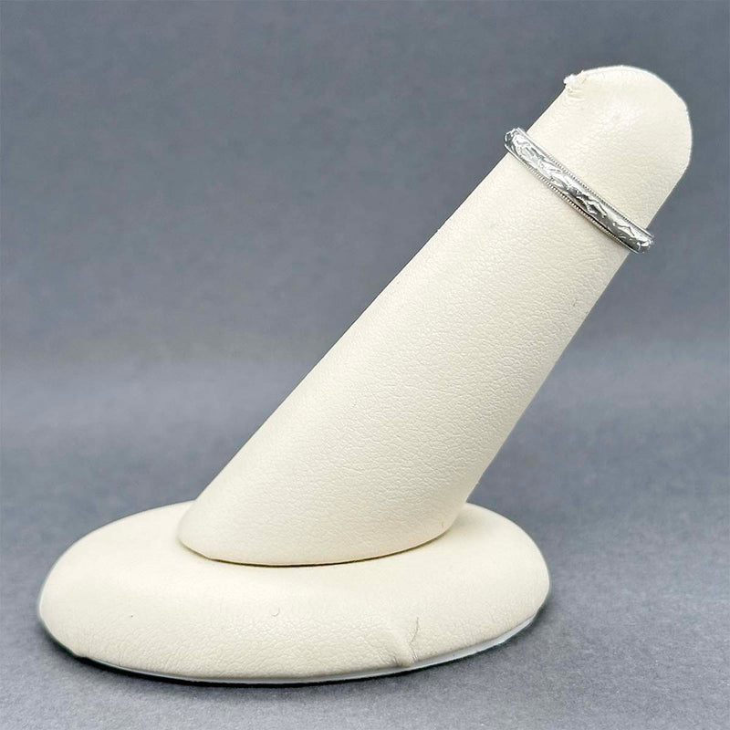 Estate 18K W Gold 2.56mm Textured Ring