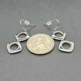 Estate Tiffany & Co. SS Double Cushion Drop Earrings