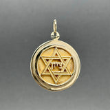 Estate 14K Y Gold Saint Christopher & Star of David Pendant