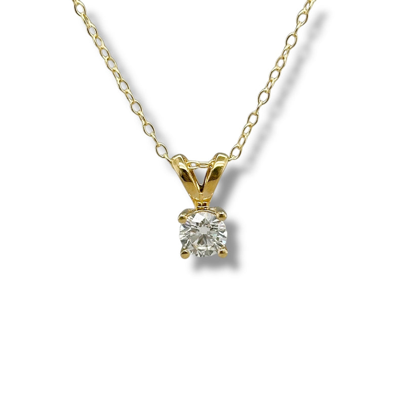 YGP Sterling 0.50ct  F-G/VS2 Lab Created Solitaire Diamond Pendant