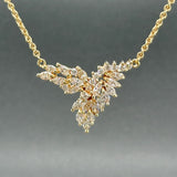 Estate 14K Y Gold 1.55ctw J-M/SI1-2 Diamond V Necklace