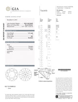 Estate Platinum 1.21ct I/VS1 Diamond Eng. Ring GIA