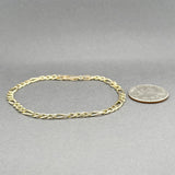 Estate 14K Y Gold 4.33mm Figaro Bracelet