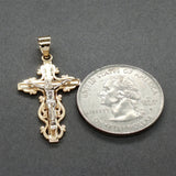 Estate 14K TT Gold Crucifix Pendant