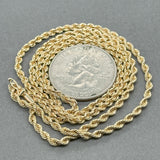 Estate 14K Y Gold 2.5mm 21” Rope Chain