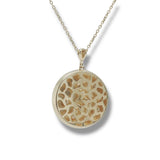 14K Y Gold 0.34ctw F/SI1 Round Bezel and Prong Set Diamond Pendant