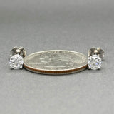Estate 14K W Gold 0.73ctw F/SI2 Lab-Created Diamond Stud Earrings