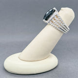 Estate David Yurman SS Onyx & Diamond Wheaton Ring