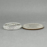 Estate Platinum 1.25ctw F-G/SI1-2 Diamond Eternity Ring