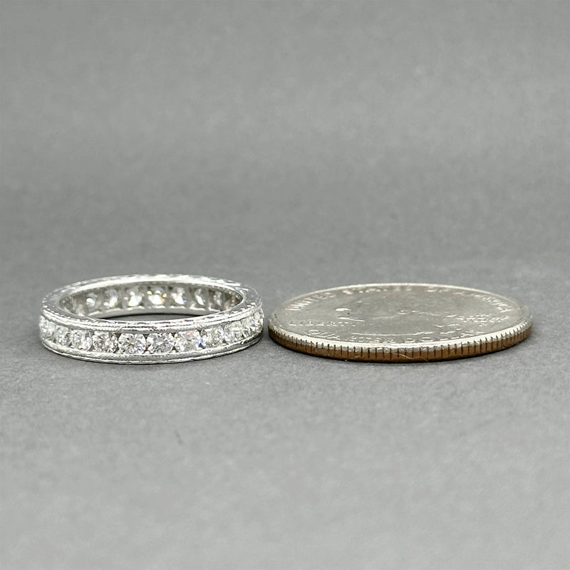 Estate Platinum 1.25ctw F-G/SI1-2 Diamond Eternity Ring