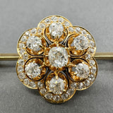 Estate Victorian 18K Y Gold 3.11ctw F-G/VS2-SI1 Diamond Brooch
