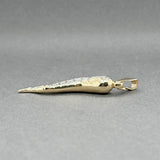 Estate 14K Y Gold 0.51ctw Diamond Italian Horn Pendant