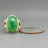 Estate 14K Y Gold 5.17ct Jadeite Cocktail Ring