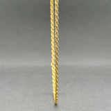 Estate 18K Y Gold 1.8mm 23.5” Rope Chain