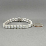 Estate Judith Ripka SS CZ Link Bracelet
