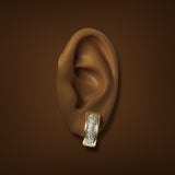 Estate 14K TT Gold 0.58ctw H/SI2-I1 Diamond Huggie Earrings