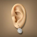 Estate 14K W Gold 1.27ctw H/SI1-2 Diamond Drop Earrings