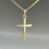 Estate 14K Y Gold 33.82mm Cross Pendant
