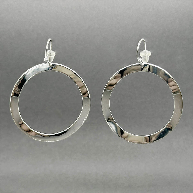 Estate Ippolita SS Wavy Circle Drop Earrings