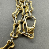 Estate 18K TT  5.45mm Dog Bone Link Chain