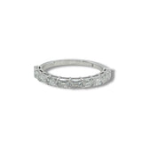 14K W Gold 1.00ctw G/SI1 10 Emerald Cut Diamond Band