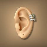 Estate Tiffany & Co. Platinum 18 0.48ctw G-H/VS1-2 Diamond Ear Cuff Earring