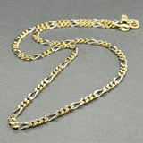 Estate 18K TT Gold 3.56mm 16.75” Figaro Chain