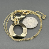 Estate 18K Y Gold Triple Link Pendant