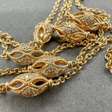 Estate 14K Y Gold 0.50ctw G-H/VS2 Diamond Station Necklace