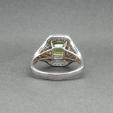 Estate 14K W Gold 1.82ct Sphene & 0.68ctw Diamond Halo Ring