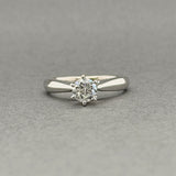Estate 14K W Gold 0.61ct J/VS1 Diamond Eng. Ring