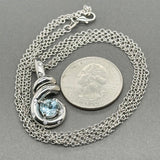 Estate Platinum 1.16ct Aquamarine & 0.14ctw Diamond Pendant