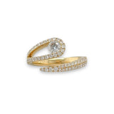 18K Y Gold 0.79ctw G/VS2 Open Diamond Ring