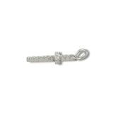 14K W Gold 0.25ctw G/I1 Prong Set Diamond Cross