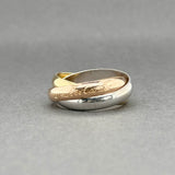 Estate Cartier 18K Tri Color Gold Trinity Classic Ring