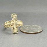 Estate 14K Y Gold Crucifix Ring