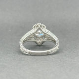Estate 14K W Gold 0.44ctw G-H/SI1-2 Diamond Mounting Ring