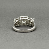 Estate 14K W Gold 1.51ctw H-I/SI2-I2 Diamond Cluster Eng. Ring
