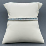 Estate 14K W Gold 2.39ctw Blue-I-J/VS2-I1 Diamond Bangle Bracelet