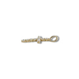 14K Y Gold 0.30ctw G/I1 Shared Prong Diamond Cross