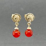 Estate 14K Y Gold 3.04ctw Carnelian Drop Earrings