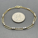 Estate 18K Y Gold 1.03ctw G/SI1-2 Diamond Paperclip Bracelet