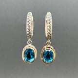 Estate Effy SS 18 4.12ctw Blue Topaz Dangle Earrings