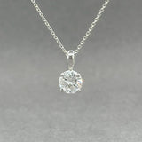 Estate 14K W Gold 0.74ct D/VS1 Diamond Pendant GIA