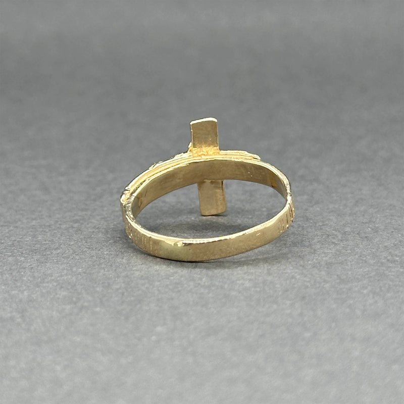 Estate 14K Y Gold Crucifix Ring