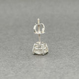 Estate 14K W Gold 0.66ct I/I1 Diamond Single Screw Back Stud Earring